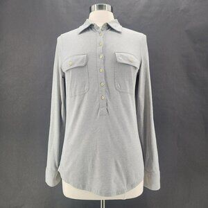 LRL Lauren Jeans Co. Gray Long Sleeve Fitted Top M
